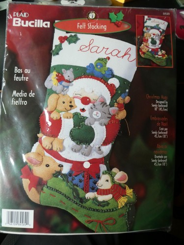 Bucilla felt applique stocking - applique,